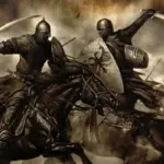 Ilustrasi momen bersejarah Islam di bulan Ramadan, mulai dari peristiwa Nuzulul Qur\'an di Gua Hira hingga keme