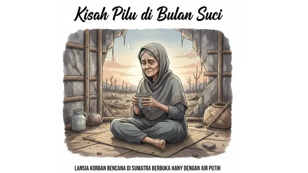 Kisah Pilu di Bulan Suci, Lansia Korban Bencana di Sumatra Berbuka Hanya dengan Air Putih