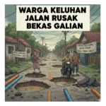 Warga Keluhkan Jalan Rusak Bekas Galian