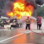 Truk Pengangkut Tiner Terbakar di Ruas Tol Cipali KM 185, Lalu Lintas Macet 7 Kilometer