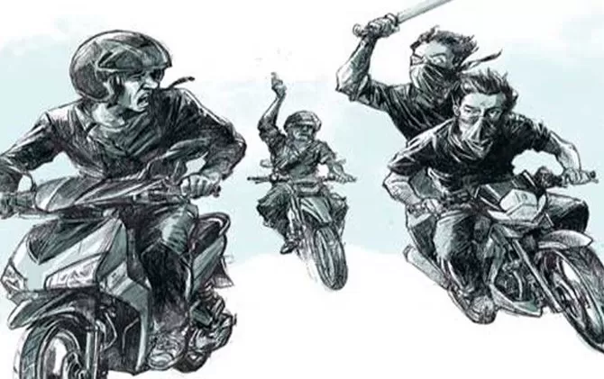 ilustrasi begal jatinangor