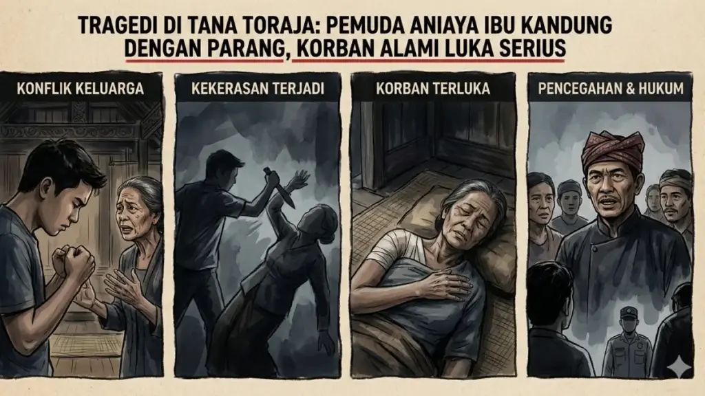 Pemuda di Tana Toraja Aniaya Ibu Kandung dengan Parang, Korban Alami Luka Serius