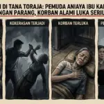 Pemuda di Tana Toraja Aniaya Ibu Kandung dengan Parang, Korban Alami Luka Serius