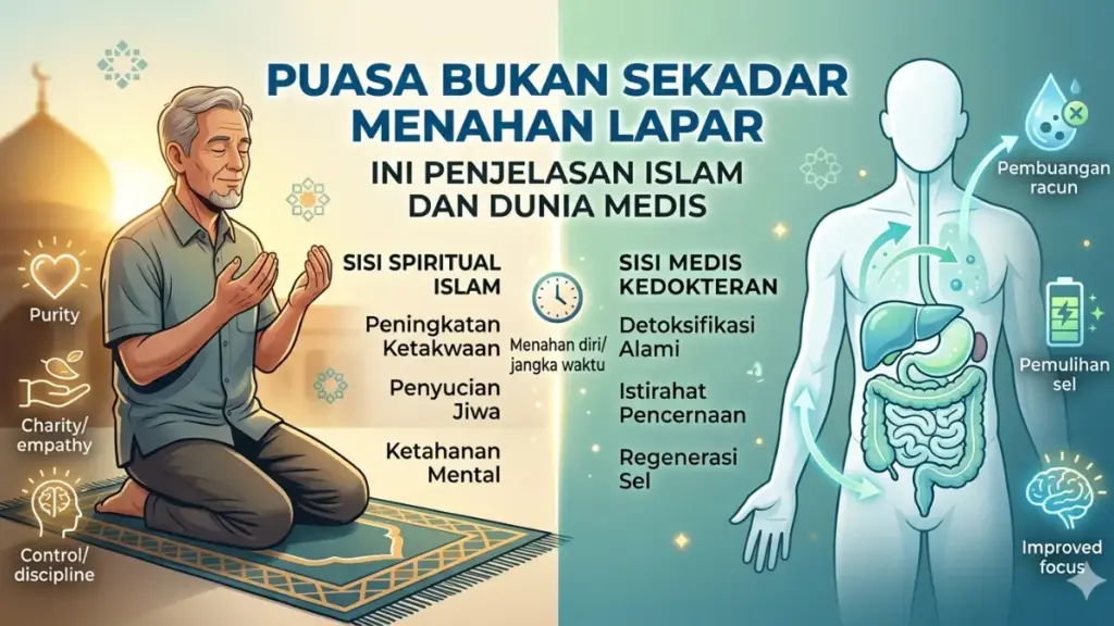 Puasa Bukan Sekadar Menahan Lapar, Ini Penjelasan Islam dan Dunia Medis