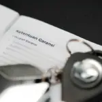 Ilustrasi buku servis kendaraan dan mesin mobil, mengingatkan pemilik kendaraan pentingnya servis berkala agar