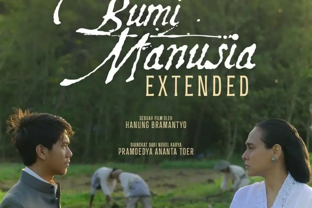 resmi film Bumi Manusia Extended karya sutradara Hanung Bramantyo, menampilkan karakter Minke, Annelies, dan N