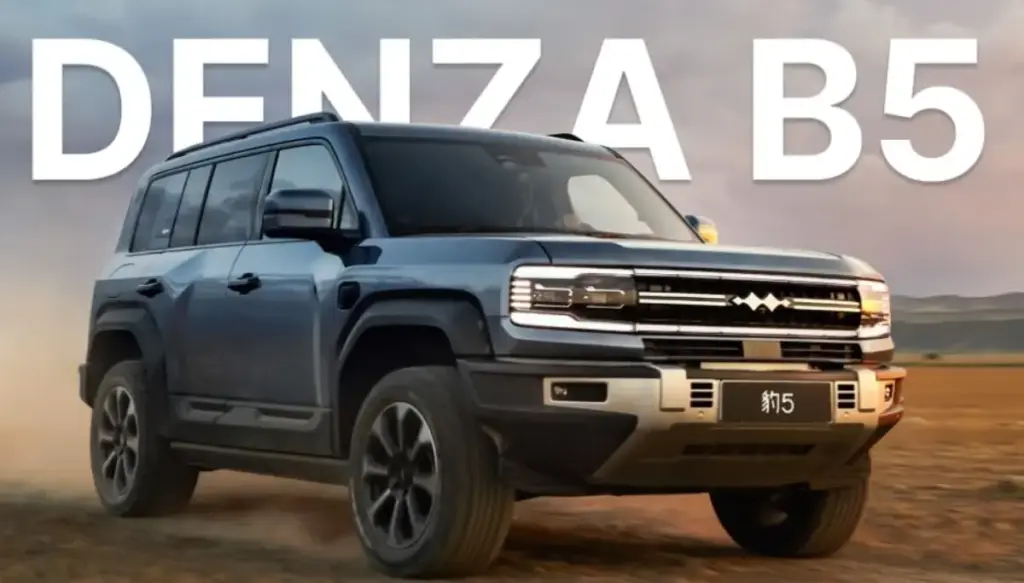 Penampilan gagah SUV Denza B5 di dealer BYD Indonesia, mobil flagship PHEV dengan teknologi off-road mutakhir.