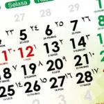 Infografis kalender Maret 2026 yang menunjukkan perbedaan penetapan Idul Fitri 1447 H antara Muhammadiyah dan