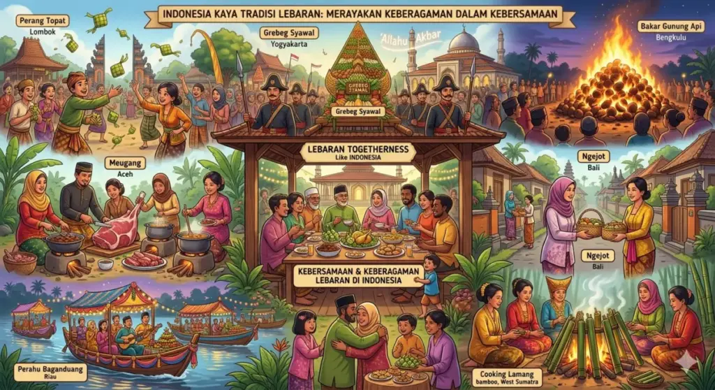 Hari Lebaran Tak Selalu Sama, Menelusuri 7 Tradisi Unik Hari Raya di Indonesia