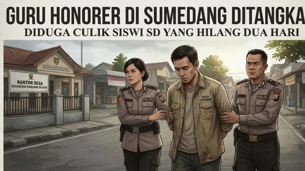 Guru Honorer di Sumedang Ditangkap, Diduga Culik Siswi SD yang Hilang Dua Hari