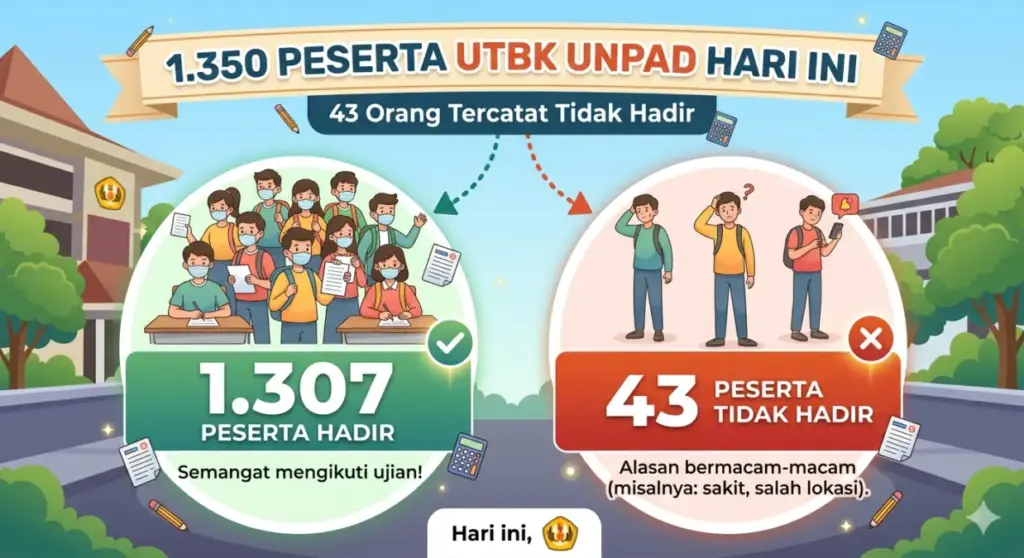 1.350 Peserta UTBK Unpad Hari Ini, 43 Orang Tercatat Tidak Hadir