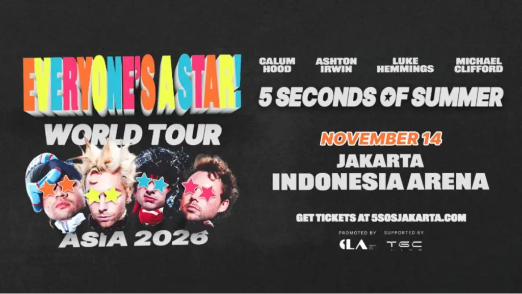 Detail poster konser 5SOS Everyone’s A Star Jakarta.