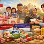 gambar berisi ilustrasi penyaluran dana sosial kepada masyarakat