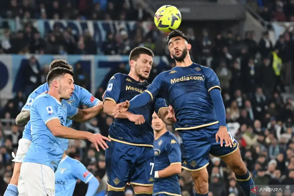 foto atalanta saat menghadapi fiorentina