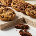Potret sejumlah soft cookies berjajar rapi di atas kayu