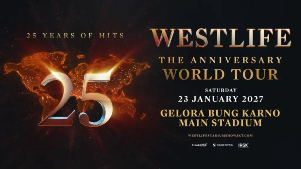 poster Westlife 25 - The Anniversary World Tour Jakarta