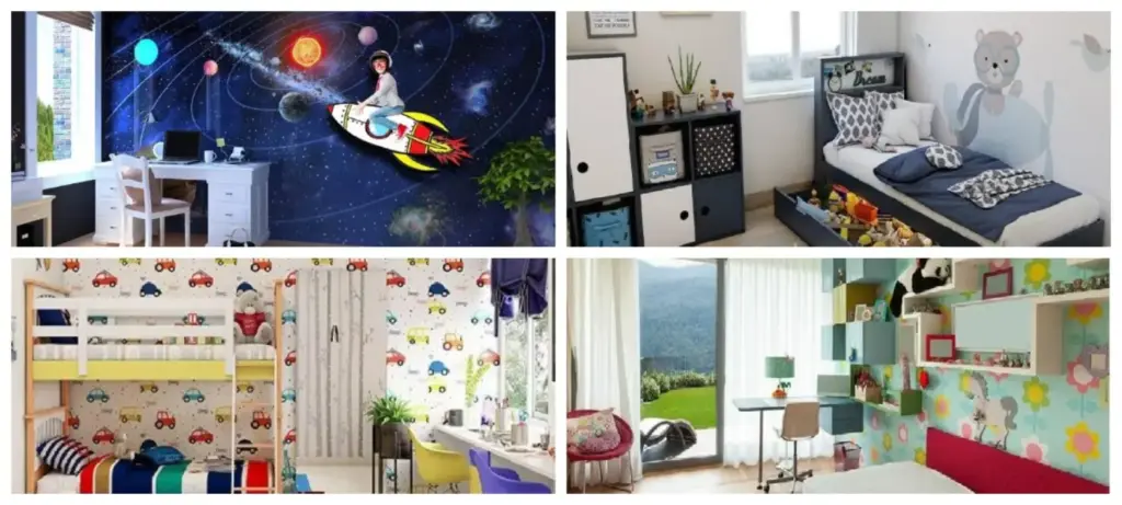 bebrapa warna kamar yang dibuat kolase