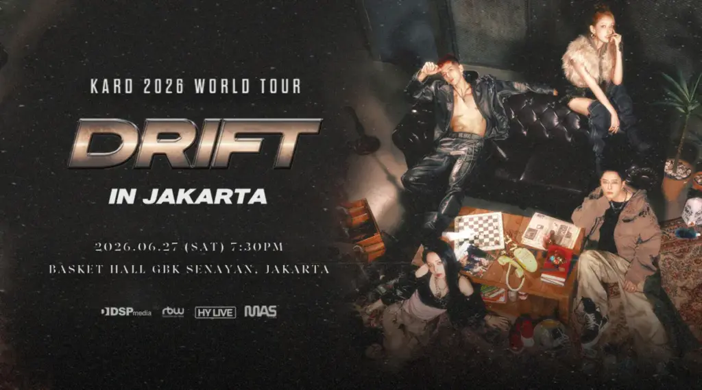 Poster konser KARD 2026 WORLD TOUR Jakarta