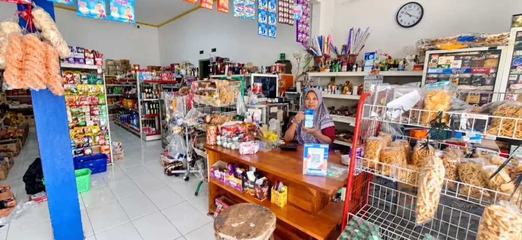 Fitriani, debitur KUR BRI di Pasar Gerning, Kabupaten Pesawaran, Lampung.